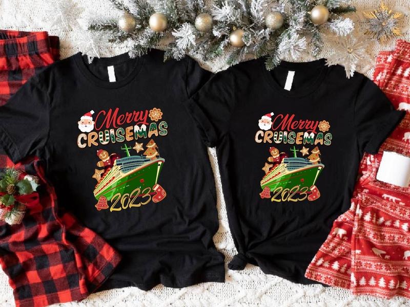 Merry Cruisemas 2023 Cruise Vacation Matching Family - Adult & Kids T-Shirts, Sweatshirts & Hoodies apparel design preview 1