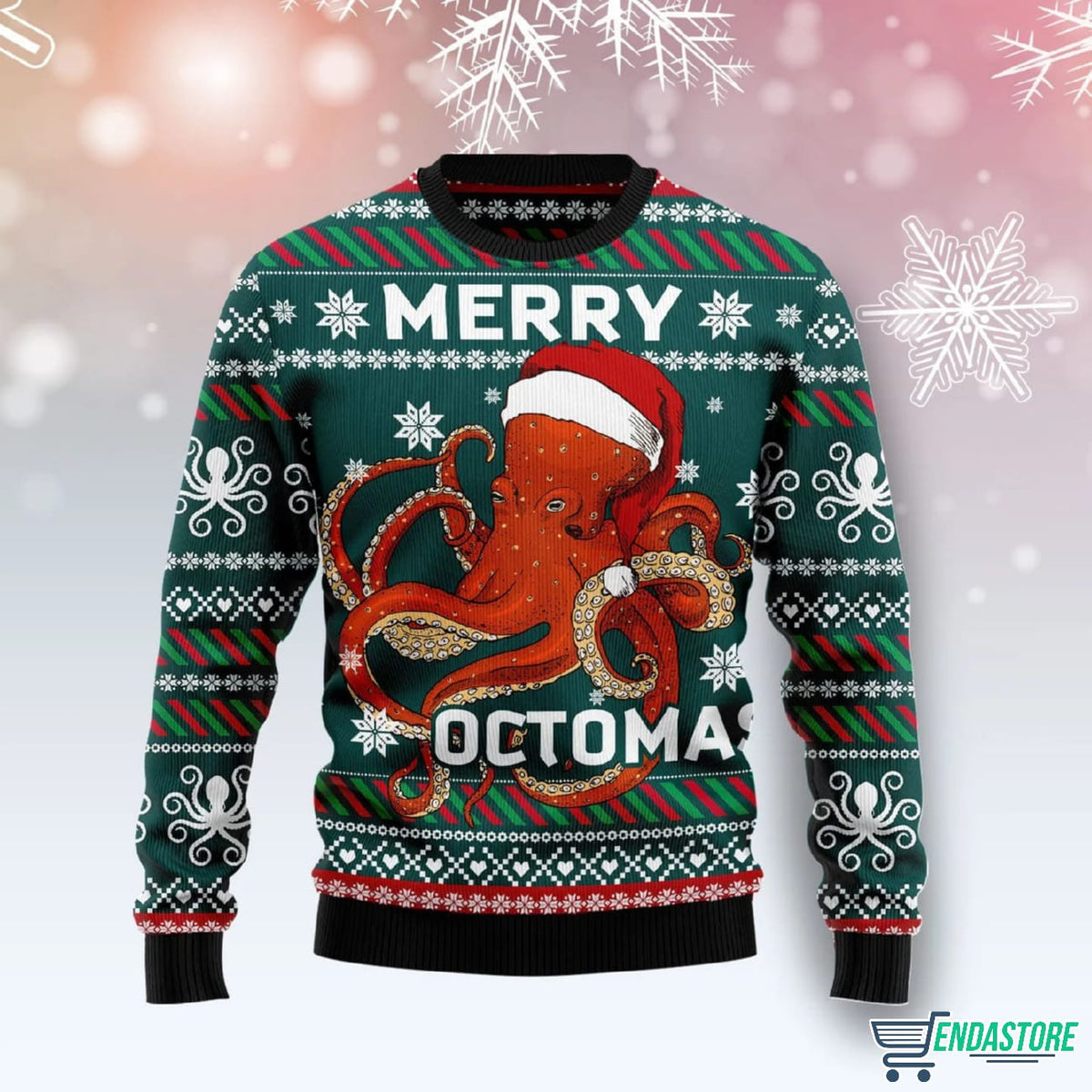 Merry Octomas 3D Ugly Christmas Sweater - Holiday Gift product image