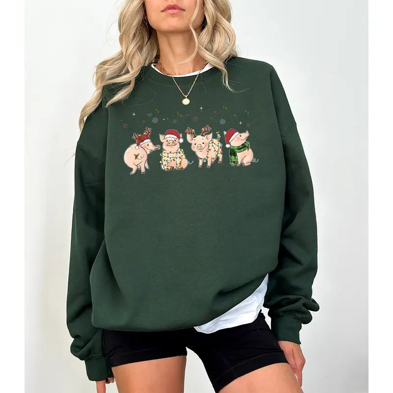 Merry Pigmas Pig Lover Funny Farmer - Adult & Kids T-Shirts, Sweatshirts & Hoodies apparel design preview 1