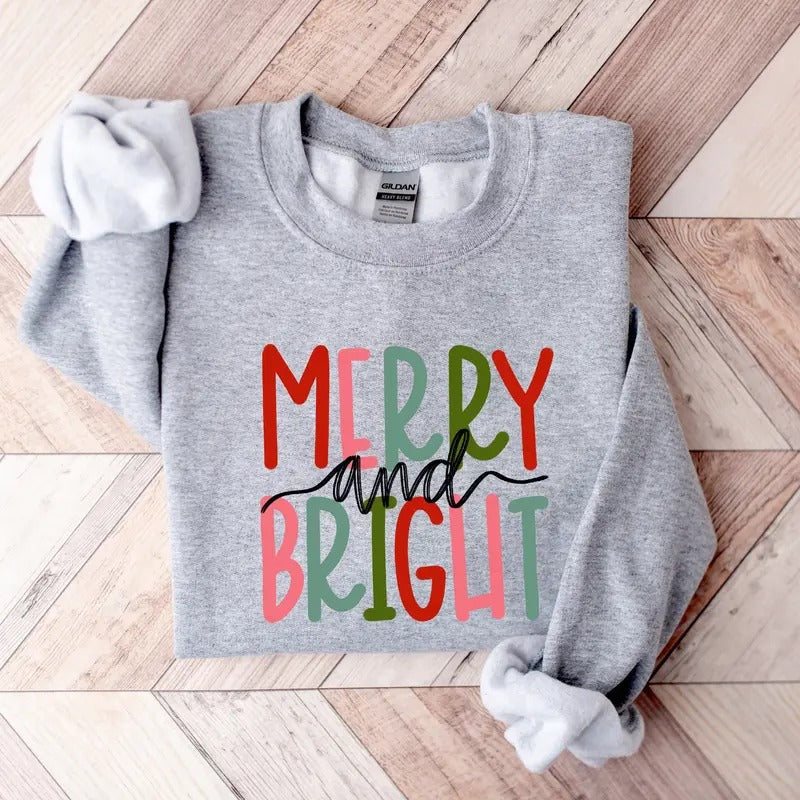 Merry Bright Family Sweatshirtstyle{N002}2 - Adult & Kids T-Shirts, Sweatshirts & Hoodies apparel design preview 1
