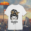 Messy Bun Steelers Girl - Adult & Kids T-Shirts, Sweatshirts & Hoodies apparel design preview 1