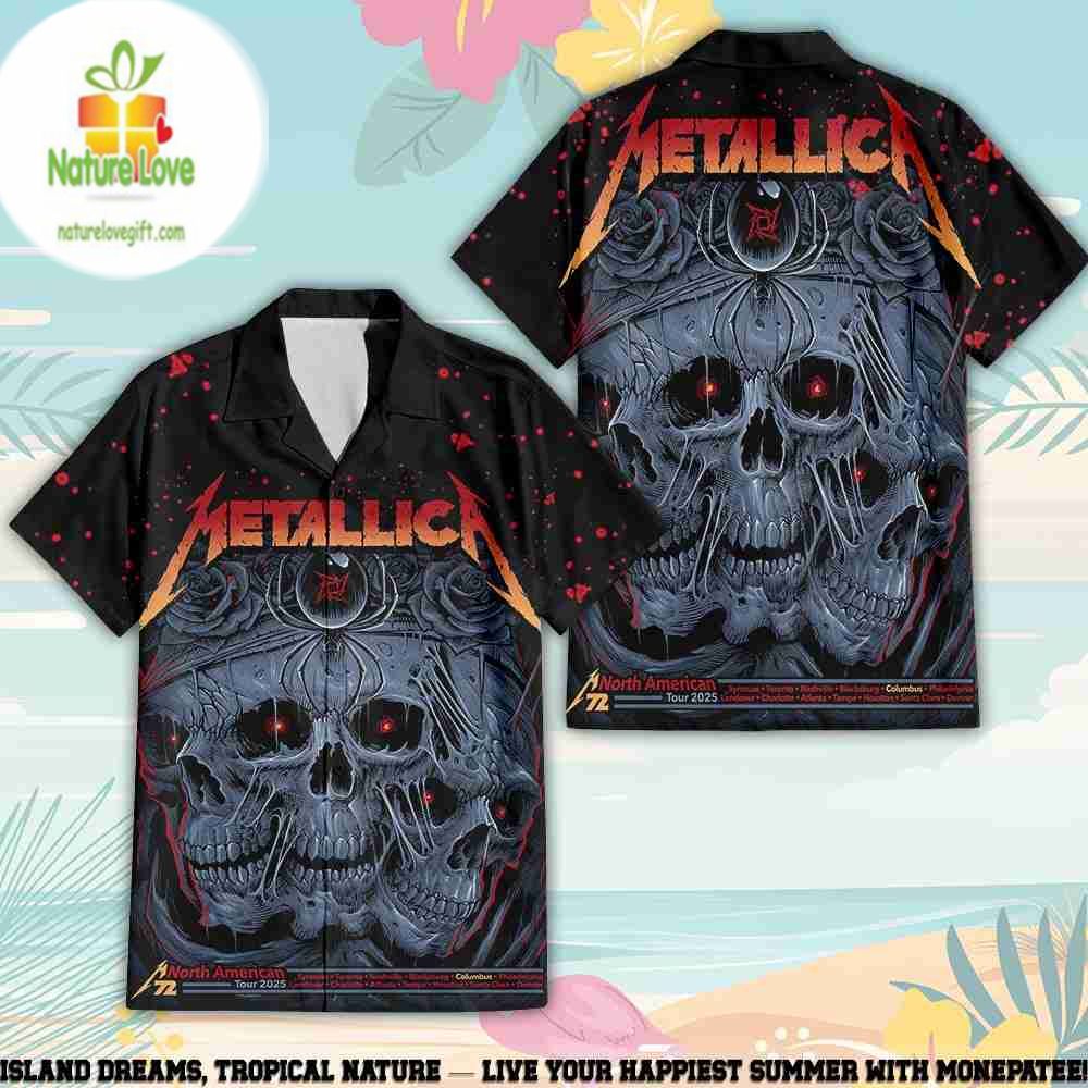 Metallica M72 Tour 2026 Columbus Ohio Hawaiian 267710 - Adult & Kids T-Shirts, Sweatshirts & Hoodies apparel design preview 1