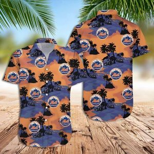 Mets Coconut Trees MLB Hawaiian - Adult & Kids T-Shirts, Sweatshirts & Hoodies apparel design preview 1