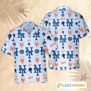 Mets Hawaiian Cool Ny New York - Adult & Kids T-Shirts, Sweatshirts & Hoodies apparel design preview 1