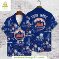 MLB Hawaiian Mets Island Breeze Blue Baseball Apparel - Adult & Kids T-Shirts, Sweatshirts & Hoodies apparel design preview 1