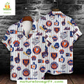MLB Mets Mascot Hawaiian White Stripe Baseball - Adult & Kids T-Shirts, Sweatshirts & Hoodies apparel design preview 1