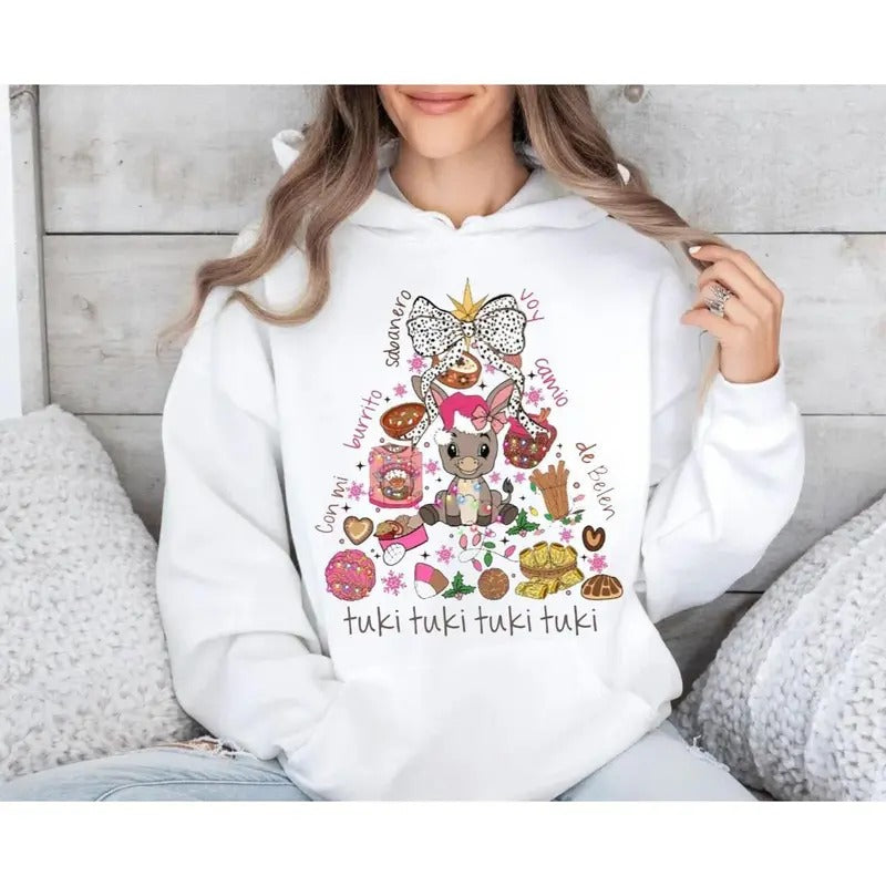 Mexican Feliz Navidad Tuki Donkey Festive - Adult & Kids T-Shirts, Sweatshirts & Hoodies apparel design preview 1