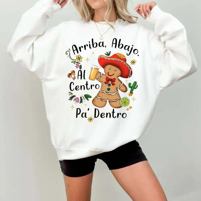 Mexican Feliz Navidad Arriba Abajo Al Centro Pa - Adult & Kids T-Shirts, Sweatshirts & Hoodies apparel design preview 1