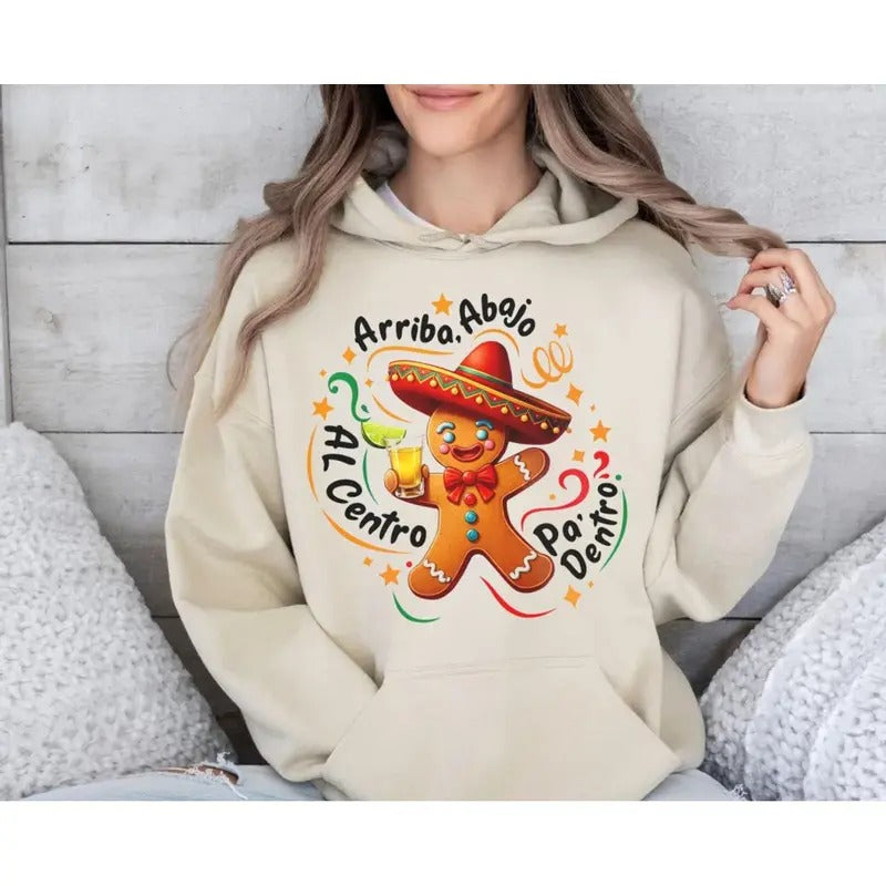 Mexican Gingerbread Man Feliz Navidad Sombrero - Adult & Kids T-Shirts, Sweatshirts & Hoodies apparel design preview 1