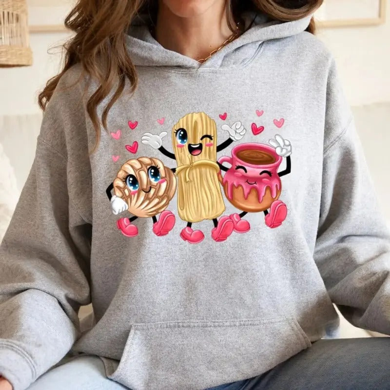Mexican Valentine I Love U Latina Pan Dulce Funny - Adult & Kids T-Shirts, Sweatshirts & Hoodies apparel design preview 1