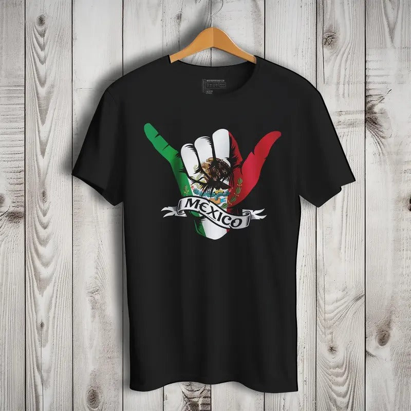 Mexico Shaka Hand Short Sleeve Playera De - Adult & Kids T-Shirts, Sweatshirts & Hoodies apparel design preview 1