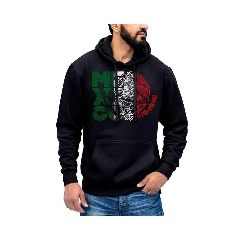 Mexico Tricolor Sueter Con Capucha Y Grafica De - Adult & Kids T-Shirts, Sweatshirts & Hoodies apparel design preview 1