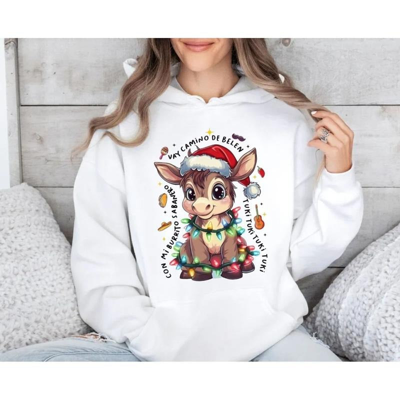 Mi Burrito Sabanero Mexican Feliz Navidad Coquette - Adult & Kids T-Shirts, Sweatshirts & Hoodies apparel design preview 1