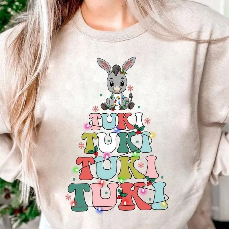 Mi Donkey Mexican Concha Feliz Navidad Tuki Conchas - Adult & Kids T-Shirts, Sweatshirts & Hoodies apparel design preview 1