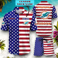 Miami Dolphins Hawaiian 395763 All American Design - Adult & Kids T-Shirts, Sweatshirts & Hoodies apparel design preview 1