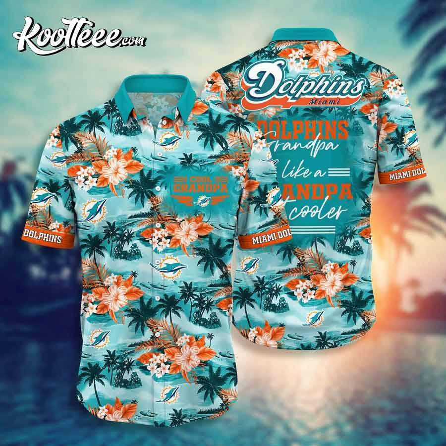 Miami Dolphins Beach Summer Vibes Hawaiian - Adult & Kids T-Shirts, Sweatshirts & Hoodies apparel design preview 1