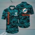 Miami Dolphins Camo Hawaiian 204990 - Adult & Kids T-Shirts, Sweatshirts & Hoodies apparel design preview 1