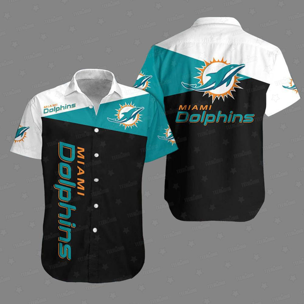 Miami Dolphins Hawaiian Classic Block Design by - Adult & Kids T-Shirts, Sweatshirts & Hoodies apparel design preview 1
