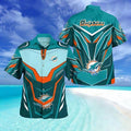 Miami Dolphins Hawaiian Cyber Wave Design 607556 - Adult & Kids T-Shirts, Sweatshirts & Hoodies apparel design preview 1
