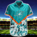 Miami Dolphins Hawaiian Floral Design Victory 728440 - Adult & Kids T-Shirts, Sweatshirts & Hoodies apparel design preview 1