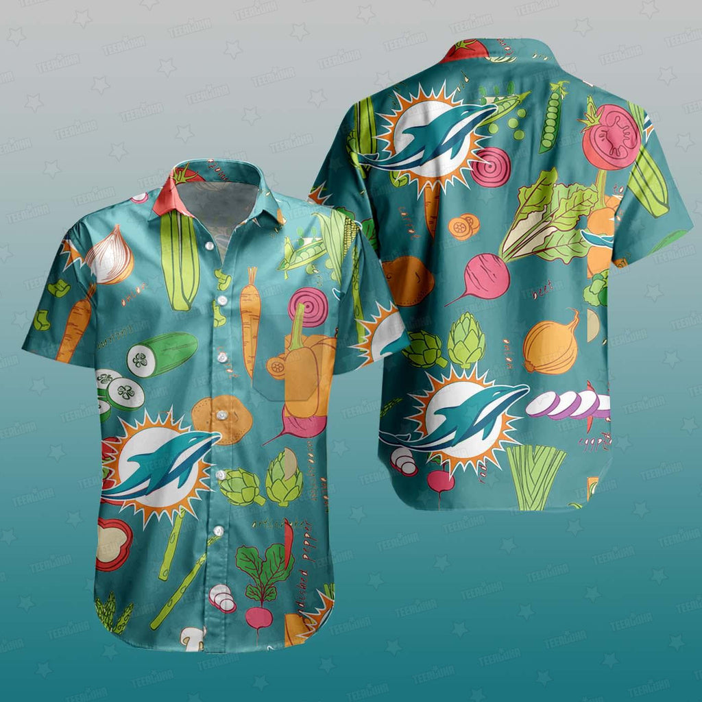 Miami Dolphins Hawaiian Fresh Market Design 369654 - Adult & Kids T-Shirts, Sweatshirts & Hoodies apparel design preview 1