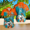 Miami Dolphins Hawaiian Galactic Fan Design 337707 - Adult & Kids T-Shirts, Sweatshirts & Hoodies apparel design preview 1