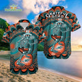 Miami Dolphins Grateful Dead Surfing Hawaiian - Adult & Kids T-Shirts, Sweatshirts & Hoodies apparel design preview 1