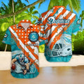 Miami Dolphins Hawaiian Gridiron Patriot Design - Adult & Kids T-Shirts, Sweatshirts & Hoodies apparel design preview 1