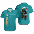 Miami Dolphins Grim Reaper Hawaiian 600601 - Adult & Kids T-Shirts, Sweatshirts & Hoodies apparel design preview 1