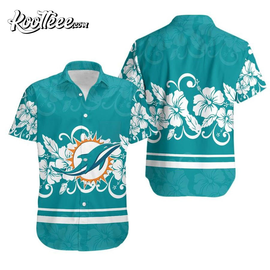 Miami Dolphins Hibiscus Flowers Limited Edition - Adult & Kids T-Shirts, Sweatshirts & Hoodies apparel design preview 1
