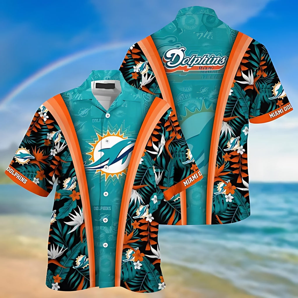 Miami Dolphins Hawaiian Island Vibe 551943 - Adult & Kids T-Shirts, Sweatshirts & Hoodies apparel design preview 1