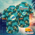 Miami Dolphins Hawaiian Leafy Island Vibes 109546 - Adult & Kids T-Shirts, Sweatshirts & Hoodies apparel design preview 1