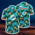 Miami Dolphins Hawaiian Palm Paradise Design 386404 - Adult & Kids T-Shirts, Sweatshirts & Hoodies apparel design preview 1