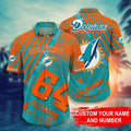 Miami Dolphins Hawaiian Personalized Pride 920686 - Adult & Kids T-Shirts, Sweatshirts & Hoodies apparel design preview 1