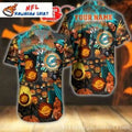 Miami Dolphins Spooky Season Hawaiian Ghoulish Game - Adult & Kids T-Shirts, Sweatshirts & Hoodies apparel design preview 1
