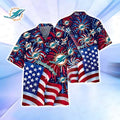 Miami Dolphins Hawaiian Stars and Stripes Design - Adult & Kids T-Shirts, Sweatshirts & Hoodies apparel design preview 1