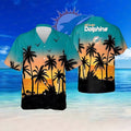 Miami Dolphins Hawaiian Sunset Escape Design by - Adult & Kids T-Shirts, Sweatshirts & Hoodies apparel design preview 1
