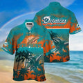 Miami Dolphins Hawaiian Sunset Palms Design 843202 - Adult & Kids T-Shirts, Sweatshirts & Hoodies apparel design preview 1