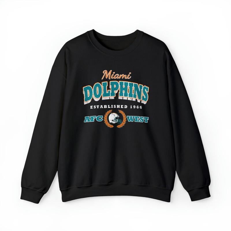 Miami Dolphins Vintage Football - Adult & Kids T-Shirts, Sweatshirts & Hoodies apparel design preview 1