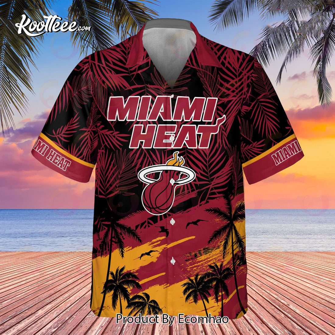 Miami Heats NBA 2023 Hawaiian - Adult & Kids T-Shirts, Sweatshirts & Hoodies apparel design preview 1