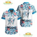 Miami Marlins Tropical Flower Hawaiian for Men and - Adult & Kids T-Shirts, Sweatshirts & Hoodies apparel design preview 1