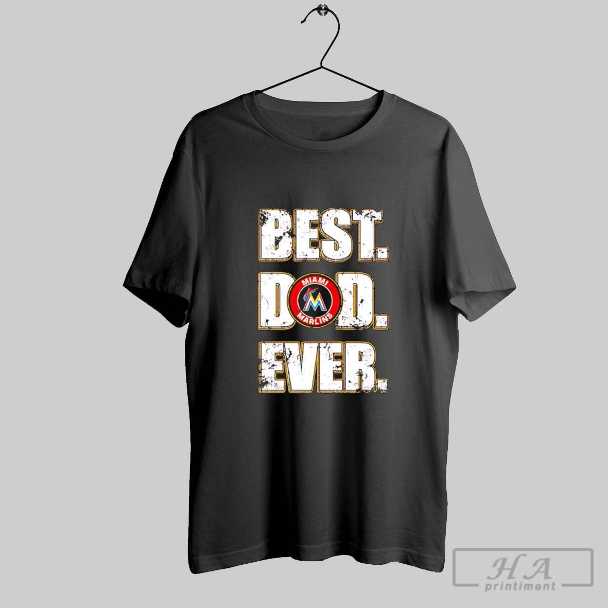 Miami Marlins Best Dad Ever - Adult & Kids T-Shirts, Sweatshirts & Hoodies apparel design preview 1