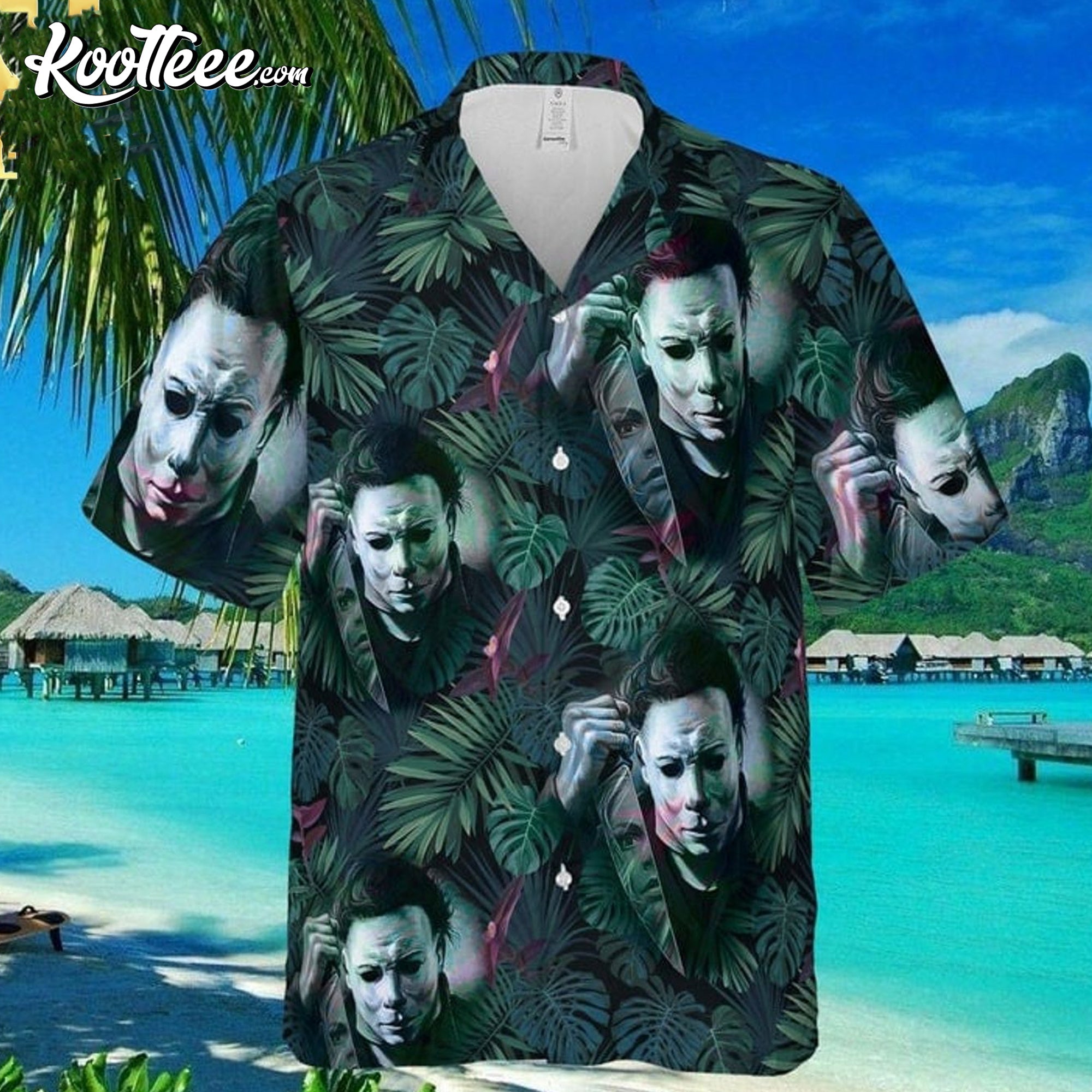 Michael Myers Horror Tropical Forest Hawaiian - Adult & Kids T-Shirts, Sweatshirts & Hoodies apparel design preview 1