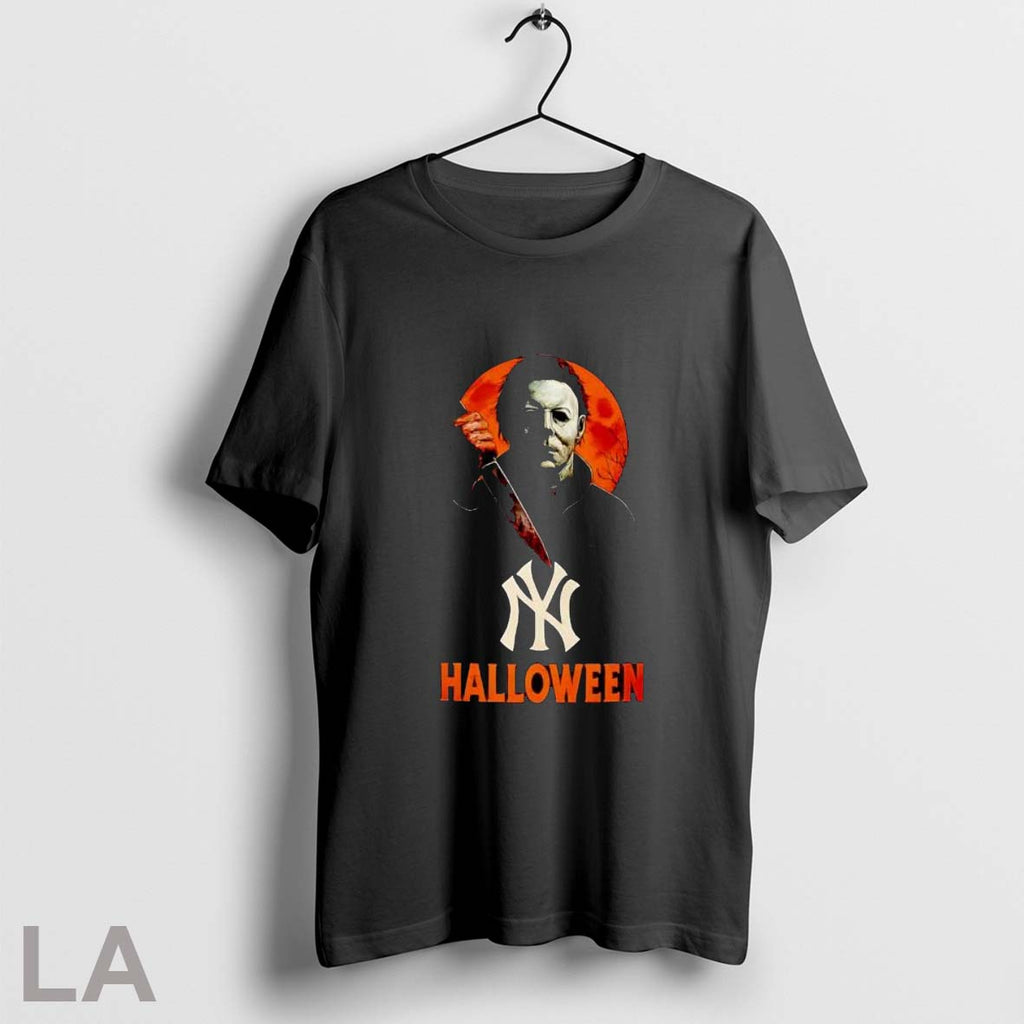 Michael Myers New York Yankees Halloween - Adult & Kids T-Shirts, Sweatshirts & Hoodies apparel design preview 1