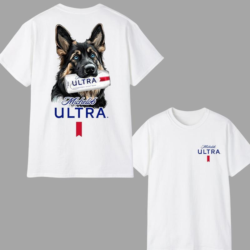 Michellob Ultra German Shepherd Dogs Cool Dog Perfect - Adult & Kids T-Shirts, Sweatshirts & Hoodies apparel design preview 1