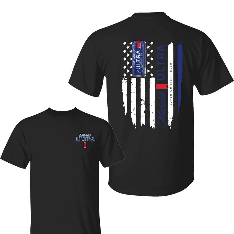 Michellob Ultra Bold American Flag Beer Can - Adult & Kids T-Shirts, Sweatshirts & Hoodies apparel design preview 1