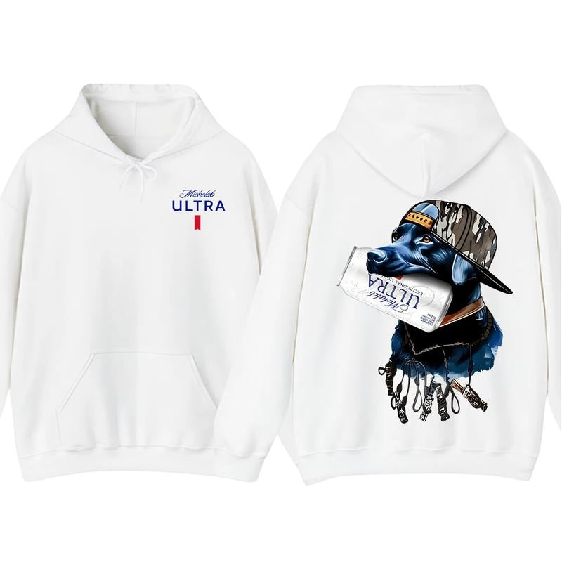 Michelob Ultra Dog Hunting 2 Sided Outdoor Camo Beer - Adult & Kids T-Shirts, Sweatshirts & Hoodies apparel design preview 1