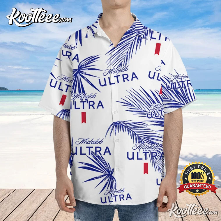 Michelob Ultra Palm Leaves Pattern Hawaiian - Adult & Kids T-Shirts, Sweatshirts & Hoodies apparel design preview 1