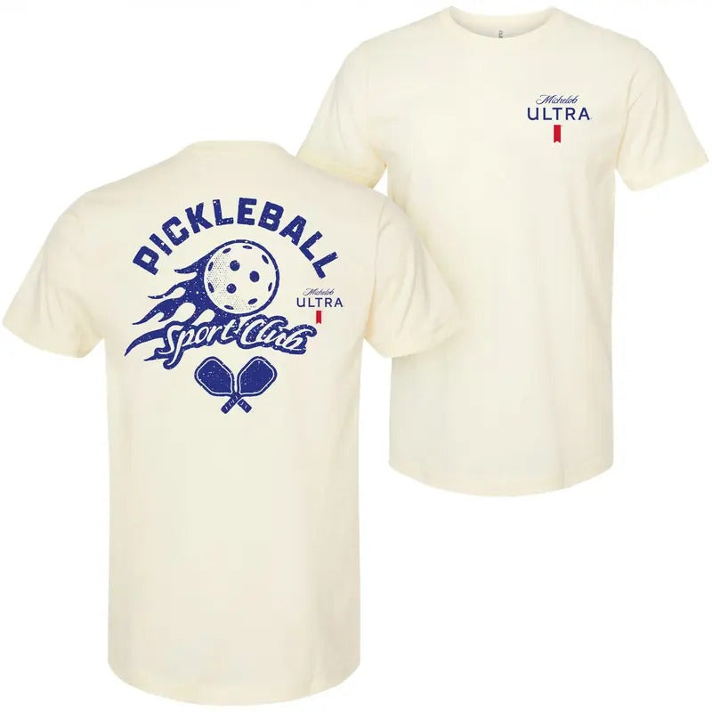 Michelob Ultra Pickleball Sport Club Front Back Print - Adult & Kids T-Shirts, Sweatshirts & Hoodies apparel design preview 1