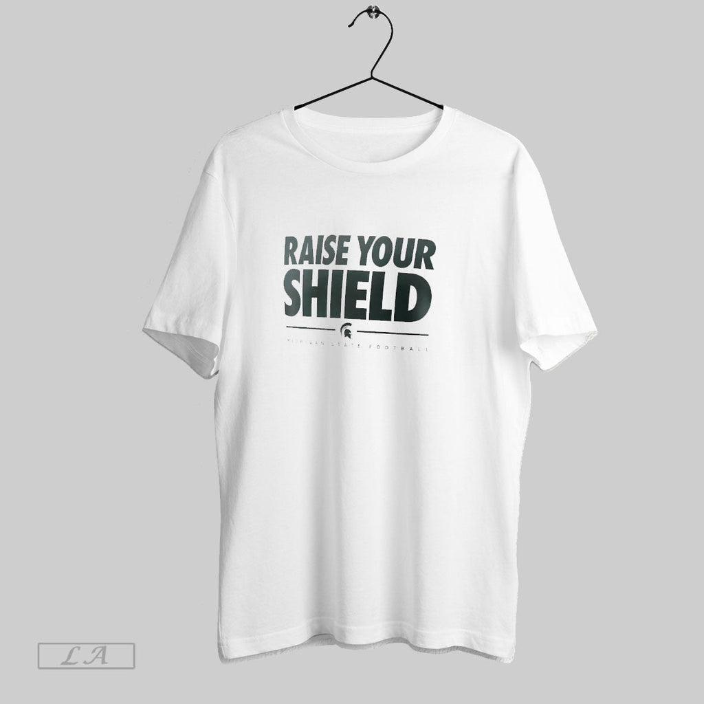 Michigan State Spartans 2025 Raise Your Shield - Adult & Kids T-Shirts, Sweatshirts & Hoodies apparel design preview 1